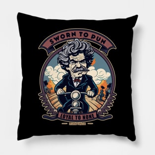 Mark Twain - Sworn to Pun, Loyal to None Pillow