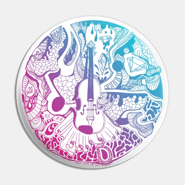 Dual Color Circle of Music Pin by kenallouis