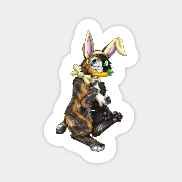 Bobtail BunnyCat: Chimera (Yellow) Magnet by spyroid101