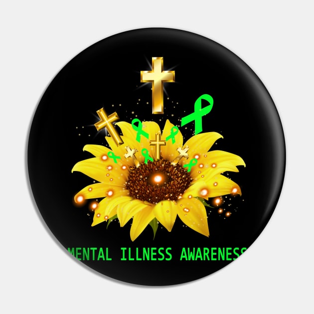 Mental Illness Awareness Sunflower Faith Hope Love Pin by ThePassion99