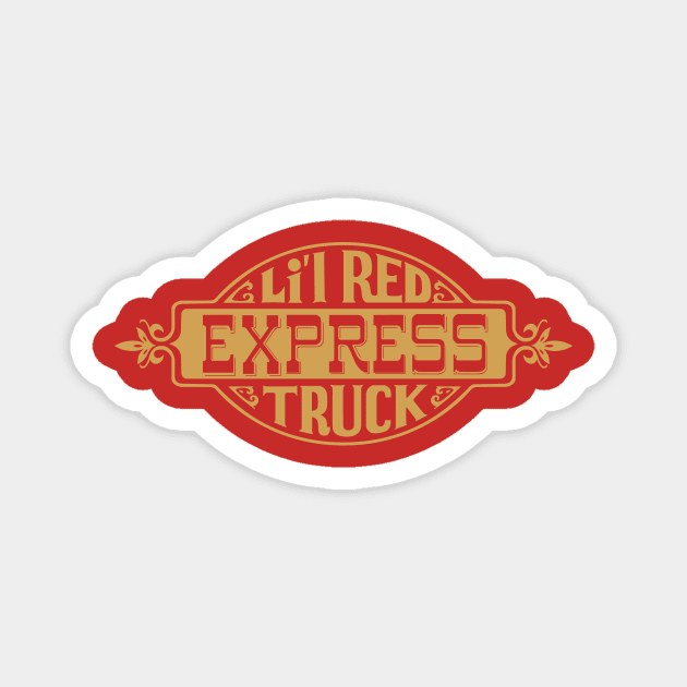 Li'l Red Express Badge Magnet by jepegdesign