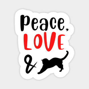 Peace Love and Black Cats Magnet