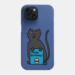 Cute Cat with Birthday Greetings Phone Case