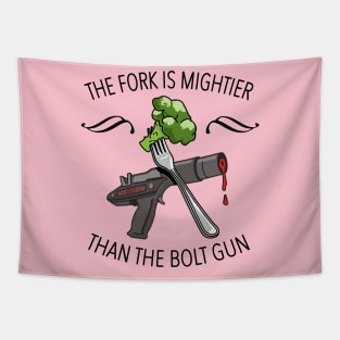 The Fork is Mightier than the Bolt Gun Tapestry