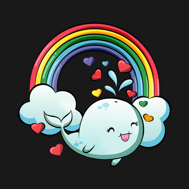 Sunny Wendy Whale Slides On Rainbows All Day by LittleBunnySunshine