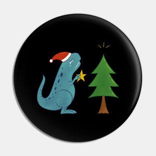 t-rex christmas Pin