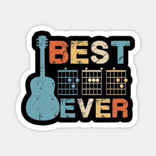 Best Dad Ever Guitar Chords Musician Funny Fathers Day Magnet