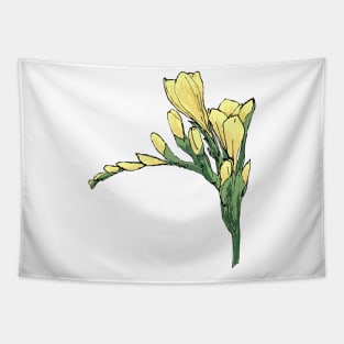 Yellow Freesia Parkinsons Therapy Art Tapestry