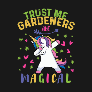 Cute Dabbing Unicorn Gardener Gift T-Shirt