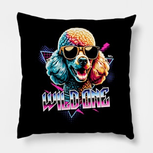 Wild One Poodle Dog Pillow