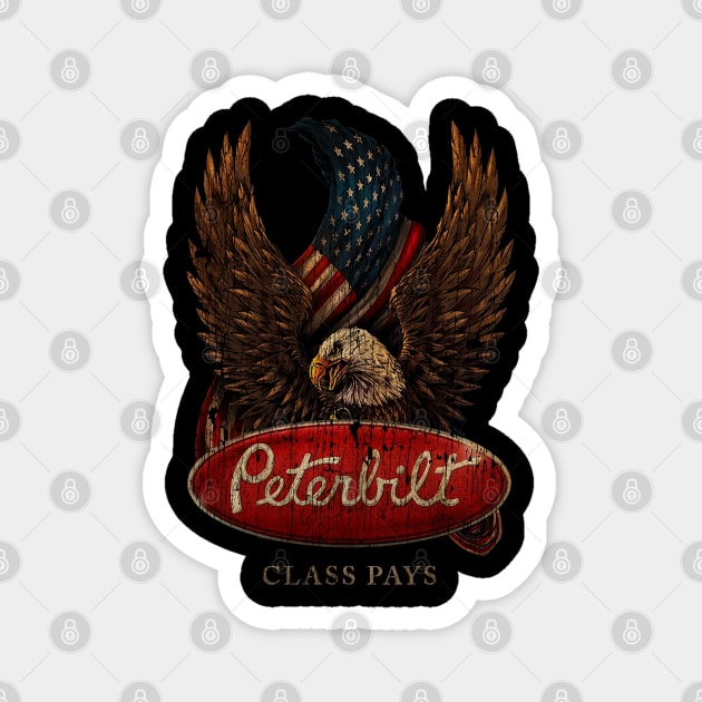 Peterbilt Class Pays Exclusive Magnet by vintage.artillustrator