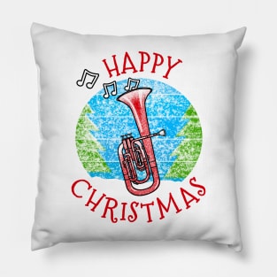 Christmas Tenor Horn Player Brass Musician Xmas 2022 Pillow