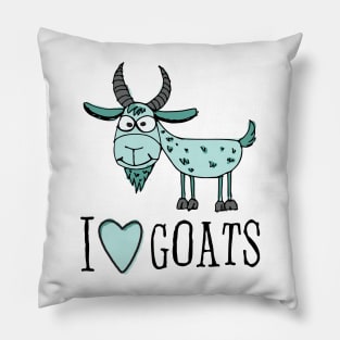 I Love Goats Pillow