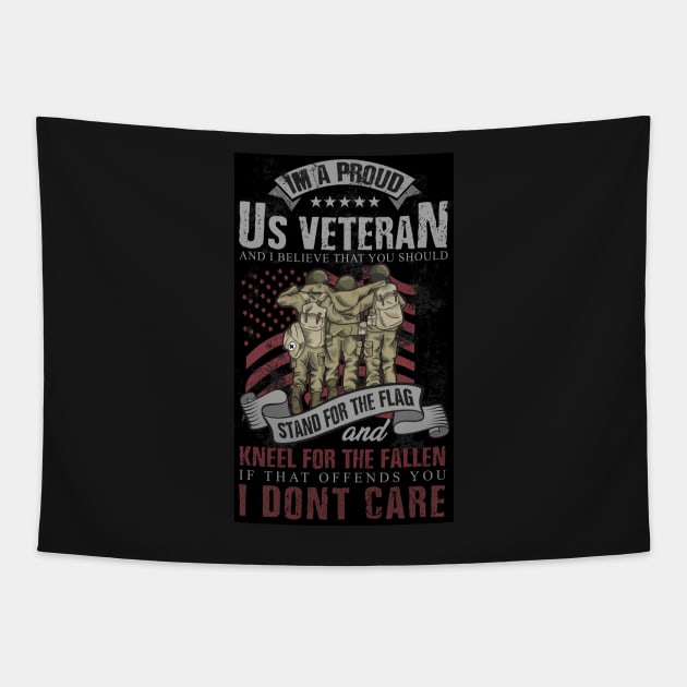 Proud US Veteran Stand for the Flag Tapestry by IconicTee