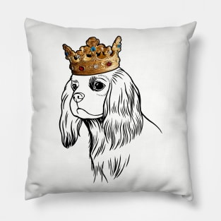 English Toy Spaniel Dog King Queen Wearing Crown Pillow