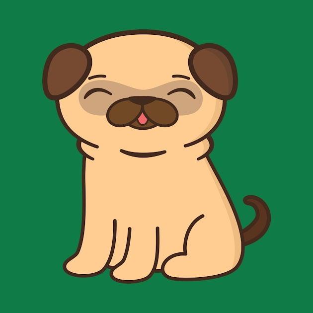 Cute and Kawaii Adorable Pug by happinessinatee