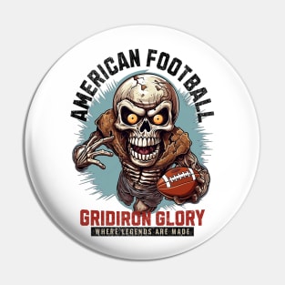 Skull Gridiron Glory Pin