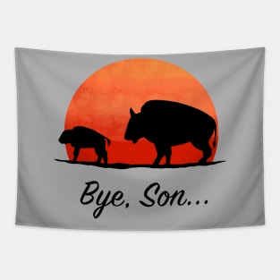 Bye, son, bison Tapestry