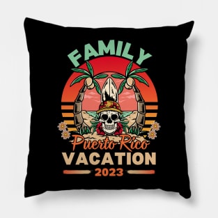 Matching Family Puerto Rico Vacation Group 2023 Beach Pillow