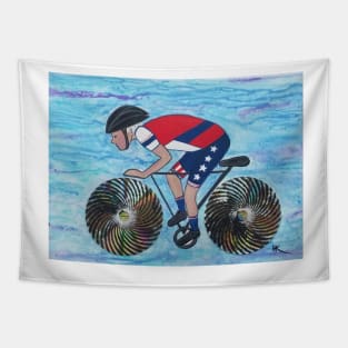 Bicycle Race by Harriette Knight Tapestry