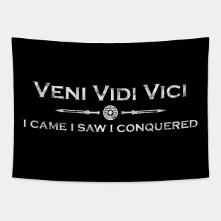 Veni Vidi Vici - Latin saying Tapestry