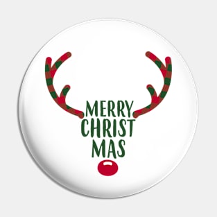 MERRY CHRISTMAS REINDEER Pin