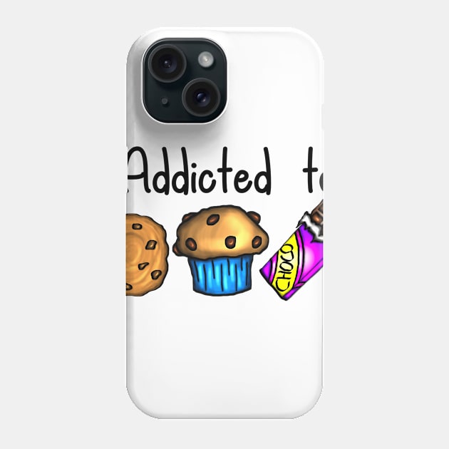 Addicted to Muffins, Cookies and Chocolate - light underground Phone Case by emyzingdesignz