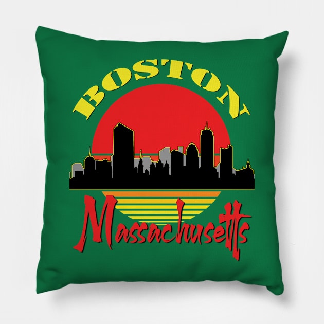 Boston Massacusetts Pillow by TeeText