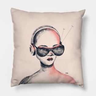 Radio Girl Pillow