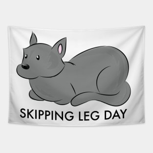 Skipping Leg Day Tapestry