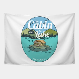Cabin and the Lake | Outdoors Camping Lifestyle Tapestry