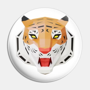 Low poly Tiger Head in full face (art2) Pin