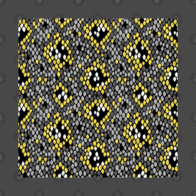 Snakeskin Pattern (Yellow and Gray) by illucalliart