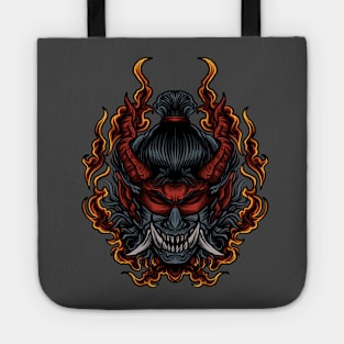 Oni Fire Devil Head Tote