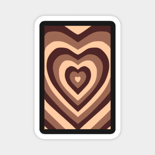 Y2k brown latte heart vintage design Magnet