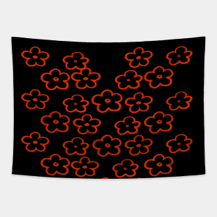 Red mini cutie flowers Tapestry