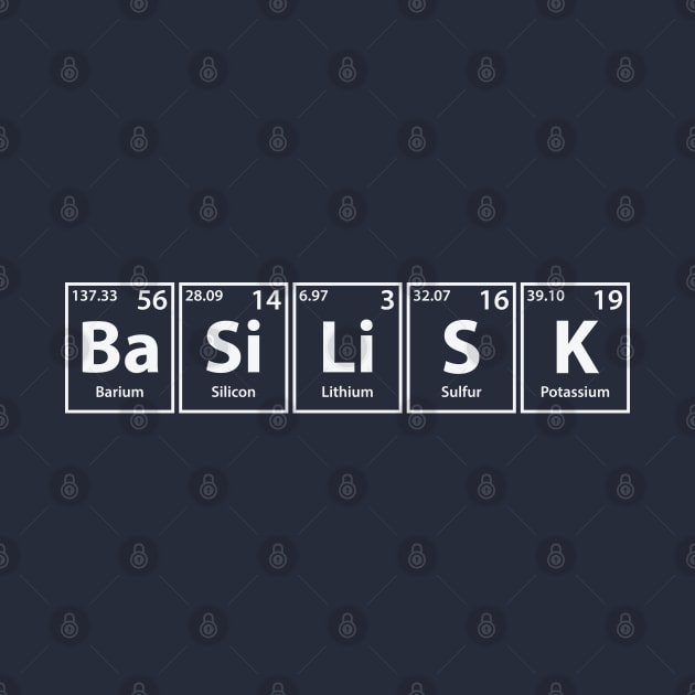 Basilisk (Ba-Si-Li-S-K) Periodic Elements Spelling by cerebrands