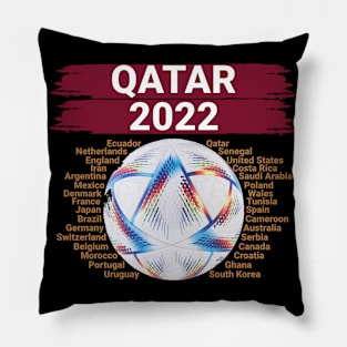 Qatar 2022, USA Soccer, Mexico, Germany, France, Football Pillow