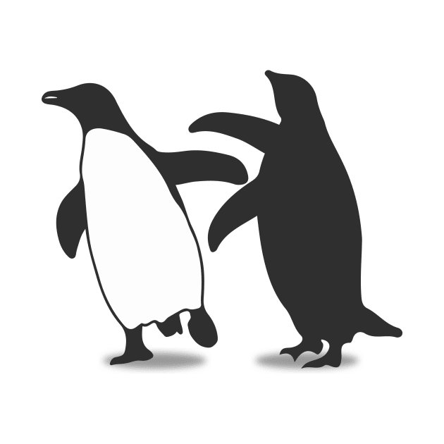 Slapping penguins by Daniac's store