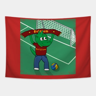 Dino Belgium Football Fan Tapestry