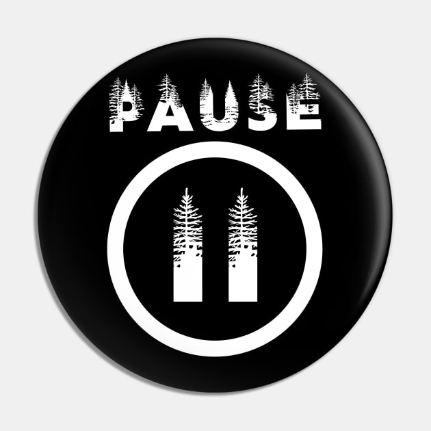 PAUSE white print design Pin by Off the Page