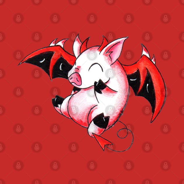 Devil Piggy by KristenOKeefeArt