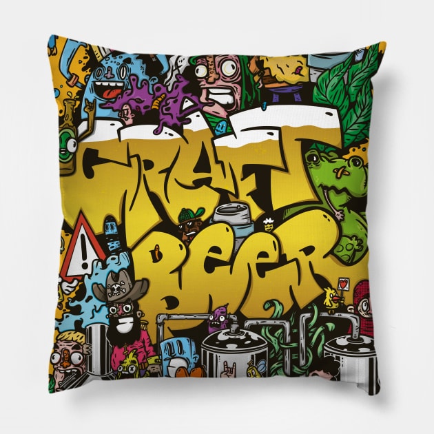Craft beer Pillow by manuvila