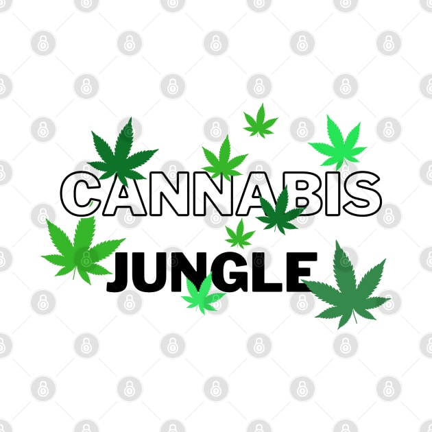 cannabis jungle leaf by JulieVie Design