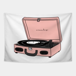 Vintage Pink Record Player Tapestry