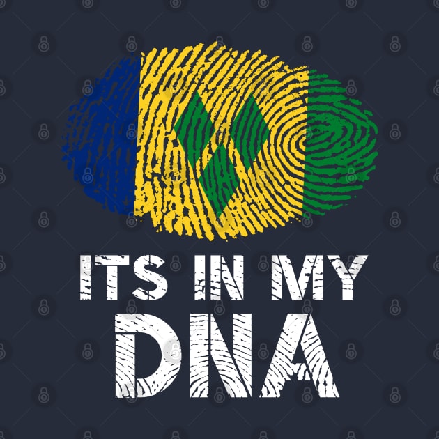 Its In My DNA Saint Vincent and the Grenadines Flag Fingerprint by BraaiNinja