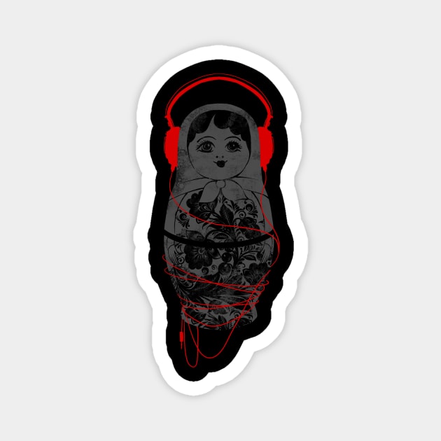 KGB Matreshka Magnet by Kotolevskiy