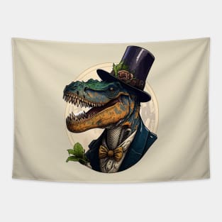 Dinosaur Trex with Top hat Tapestry