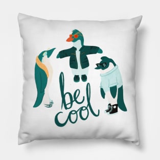 Be Cool Penguin Gang Pillow