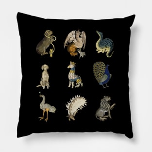 Medieval and Tudor Beasts, Creatures and Animals Pillow